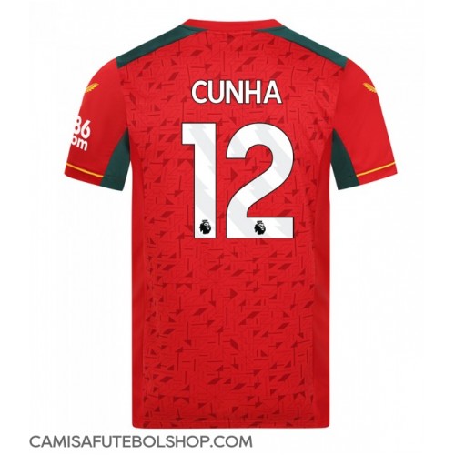 Camisa de time de futebol Wolves Matheus Cunha #12 Replicas 2º Equipamento 2023-24 Manga Curta